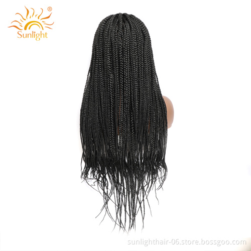 Sunlight Braided Wigs Human Glueless Braid Wholesale Lace Extensions Closure Fiber Synthetic braiding hair wig